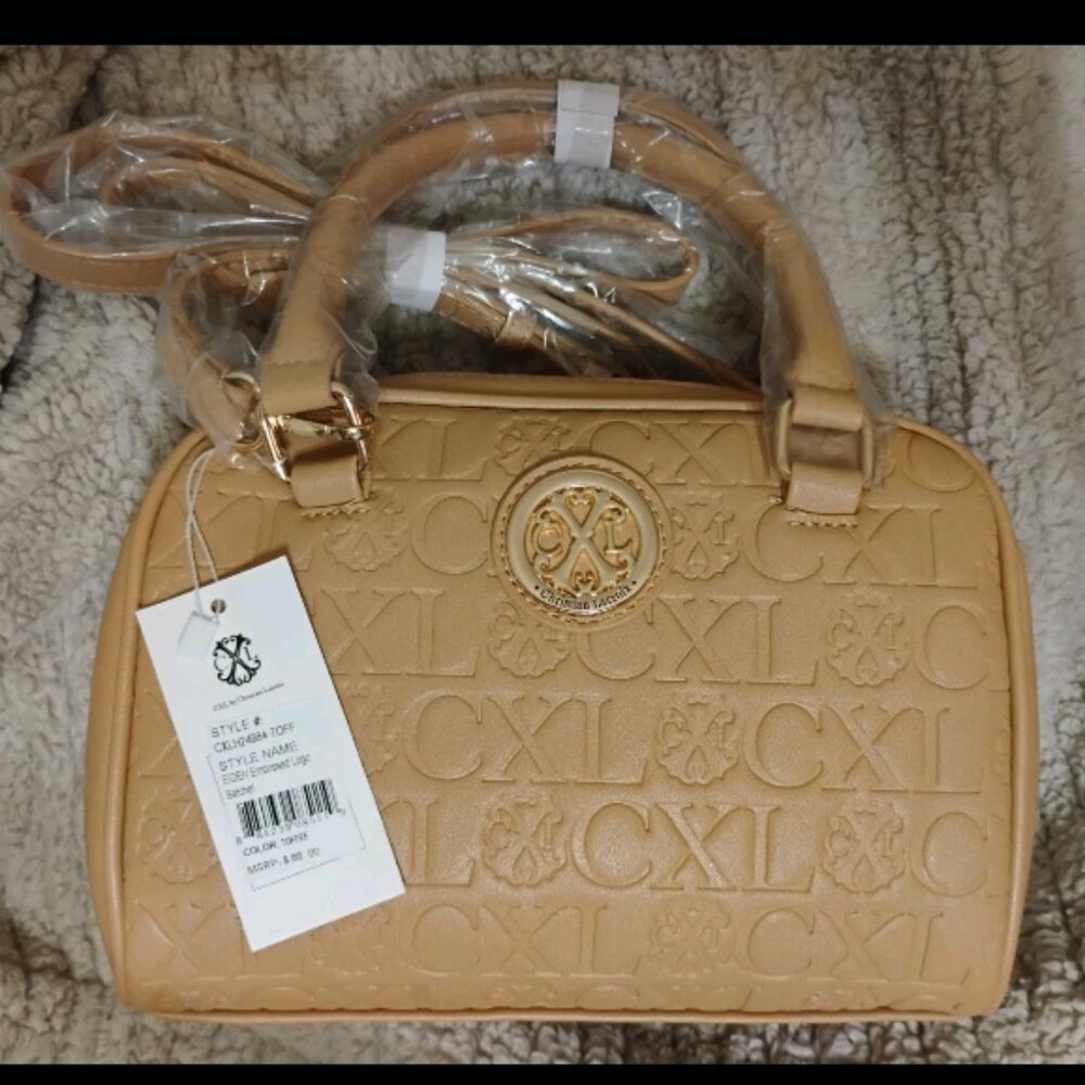 Christian LaCroix Eiden Satchel Crossbody. Toffee. NWT